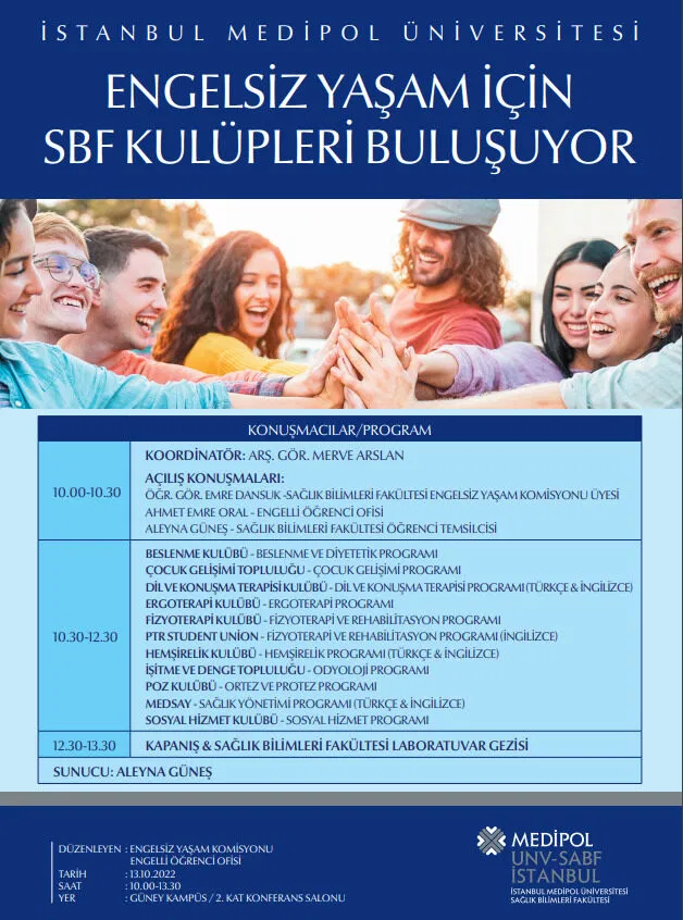 ENGELSİZ YAŞAM İÇİN MEDİPOL SAĞLIK BİLİMLERİ FAKÜLTESİ KULÜPLERİ BULUŞTU etkinlik fotoğrafı 2
