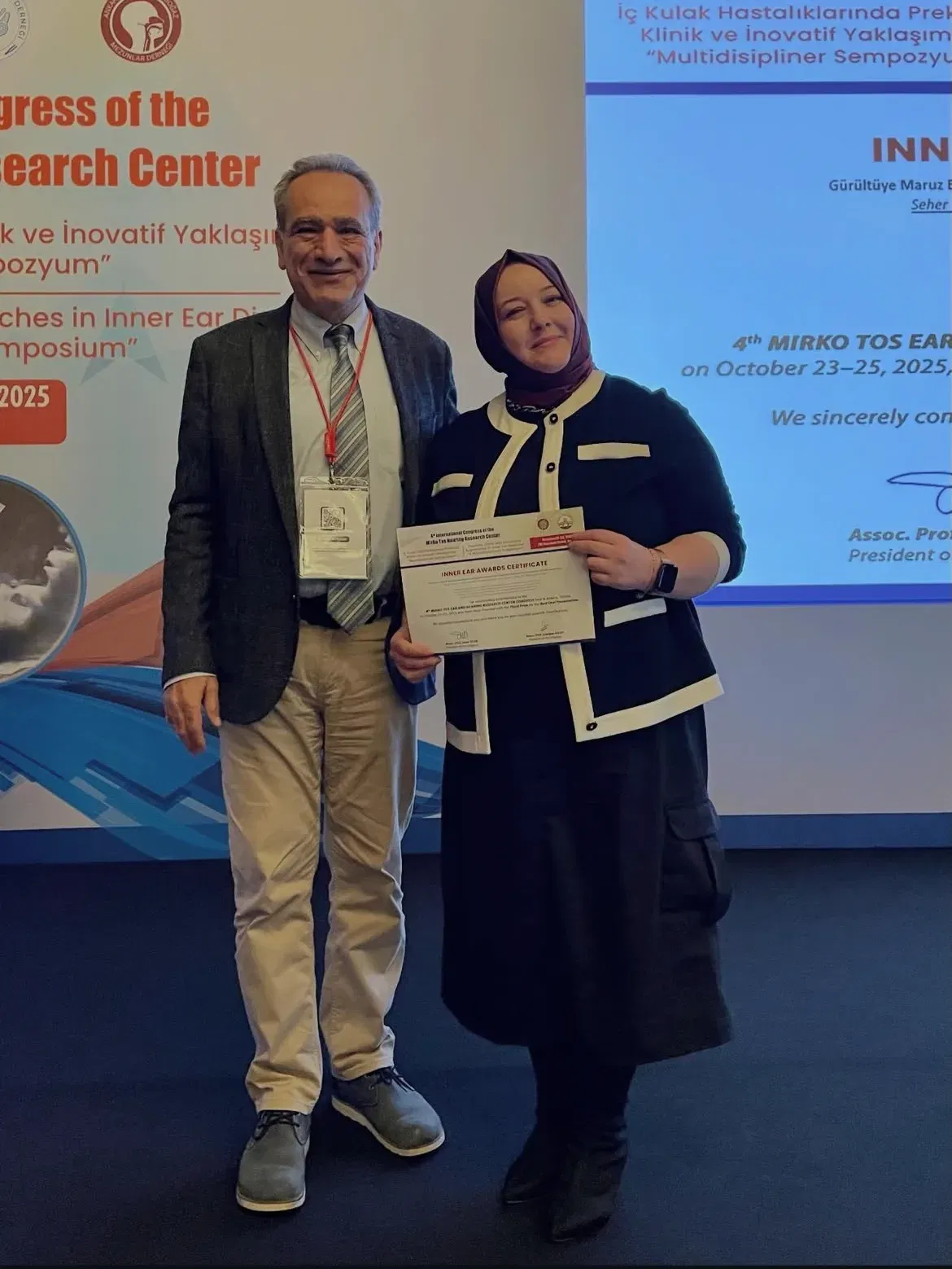 Dr. Öğr. Üyesi Seher Yılmaz üçüncülük ödülü