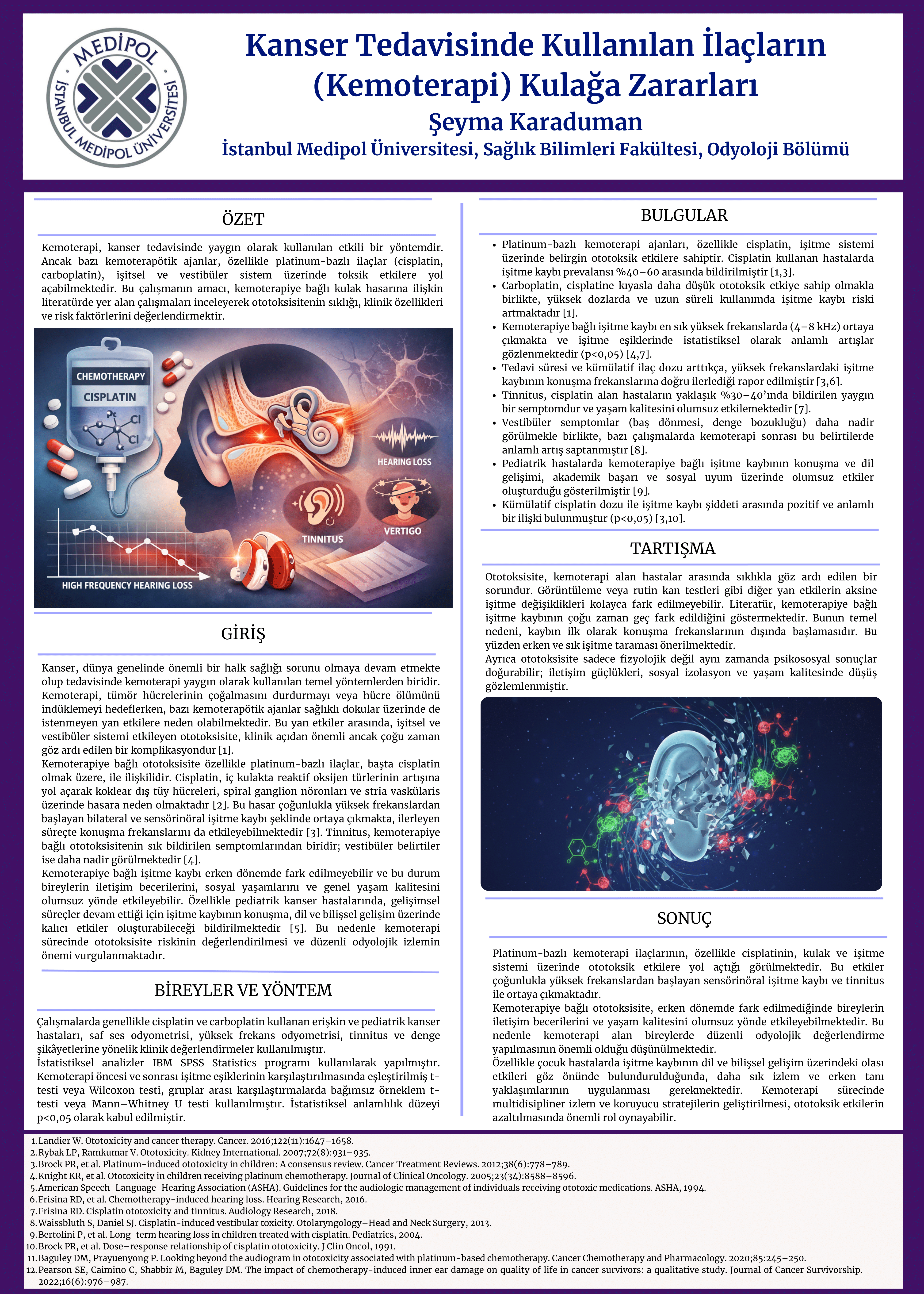 Kanser Tedavisinde Kullanılan İlaçların Kulağa Zararları-1 Kanser Tedavisinde Kullanılan İlaçların Kulağa Zararları-1